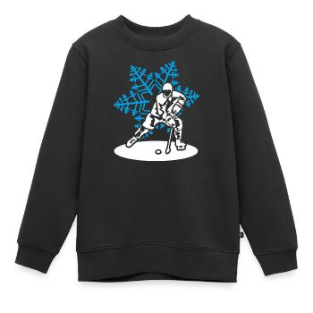 Hockey sur glace Cristal Cadeau de joueur de hockey sur glace - Sweat Premium enfant bio - noir - Devant - AI Model Kid Female (0cm)