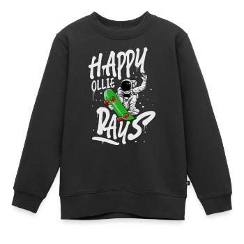 Skateboard Skate Skater - Kinder Premium Organic Sweatshirt - Schwarz - Vorne - AI Model Kid Female (0cm)