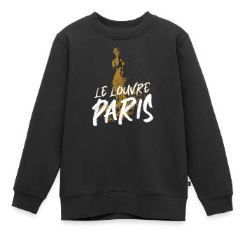 Venus de Milo Skulptur aus dem Louvre Paris - Kinder Premium Organic Sweatshirt - Schwarz - Vorne - AI Model Kid Female (0cm)