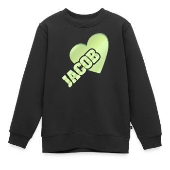 Jacob d’or - Sweat Premium enfant bio - noir - Devant - AI Model Kid Female (0cm)