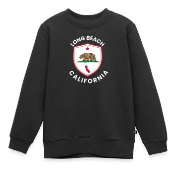 Long Beach, Kalifornien - Kinder Premium Organic Sweatshirt - Schwarz - Vorne - AI Model Kid Female (0cm)