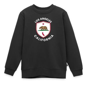 Los Angeles Schildbär - Kinder Premium Organic Sweatshirt - Schwarz - Vorne - AI Model Kid Female (0cm)
