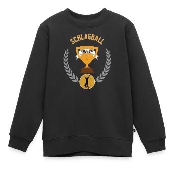 Schlagball Sieger Gewinner Turnier Meisterschaft - Kinder Premium Organic Sweatshirt - Schwarz - Vorne - AI Model Kid Female (0cm)