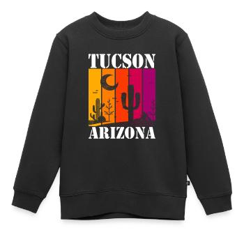 Tucson, Arizona - Sweat Premium enfant bio - noir - Devant - AI Model Kid Female (0cm)