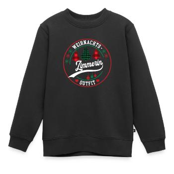 Zimmerin WeihnachtWeihnachten XMAS Outfit Zimmerei - Kinder Premium Organic Sweatshirt - Schwarz - Vorne - AI Model Kid Female (0cm)