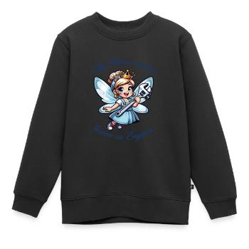 Vergiss Fee und Prinzessin - ich bin Ingenieur - Kinder Premium Organic Sweatshirt - Schwarz - Vorne - AI Model Kid Female (0cm)