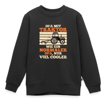 Opa Traktor Trekker Geschenk Landwirt Bauer - Kinder Premium Organic Sweatshirt - Schwarz - Vorne - AI Model Kid Female (0cm)