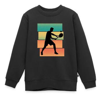 Tennis tennis de tennis cadeau tennis de tennis tournoi de tennis - Sweat Premium enfant bio - noir - Devant - AI Model Kid Female (0cm)