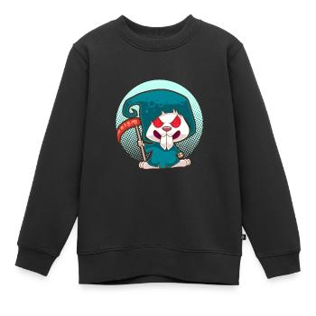 Evil Rabbit Evil Hasi Funny Rabbit Gift - Kids Premium Organic Sweatshirt - black - Front - AI Model Kid Female (0cm)