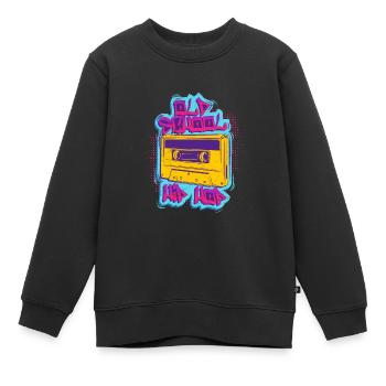 Old School Hip Hop Rap Musik Rap 90er Musik - Kinder Premium Organic Sweatshirt - Schwarz - Vorne - AI Model Kid Female (0cm)
