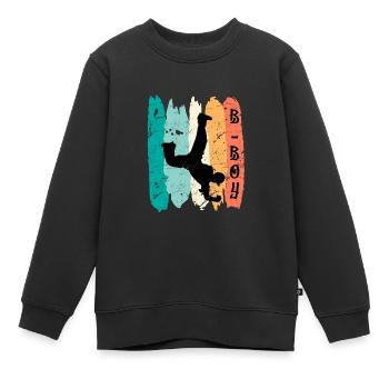 B-Boy Breakdancer Street Art Urban Danse Hip Hop - Sweat Premium enfant bio - noir - Devant - AI Model Kid Female (0cm)