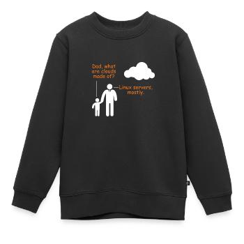 Linux Server Witz Informatiker Humor Software - Kinder Premium Organic Sweatshirt - Schwarz - Vorne - AI Model Kid Female (0cm)