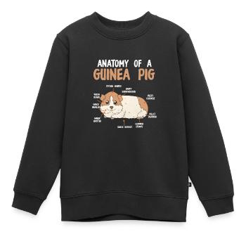 Anatomie eines Meerschweinchens Nagetier - Kinder Premium Organic Sweatshirt - Schwarz - Vorne - AI Model Kid Female (0cm)