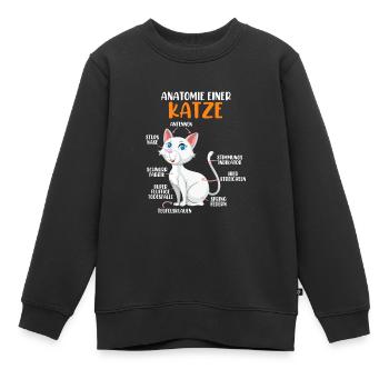 Anatomie einer Katze - Kinder Premium Organic Sweatshirt - Schwarz - Vorne - AI Model Kid Female (0cm)