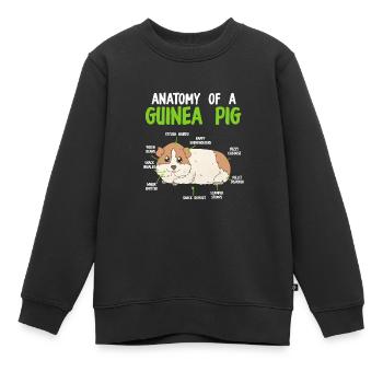 Anatomie eines Meerschweinchen Meerschwein - Kinder Premium Organic Sweatshirt - Schwarz - Vorne - AI Model Kid Female (0cm)