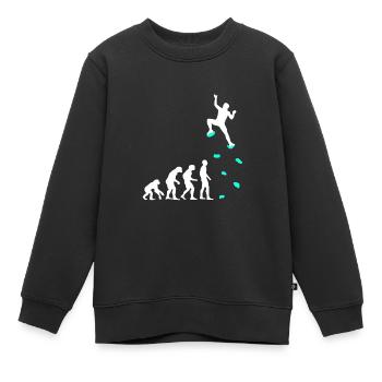 Klettern Evolution Klettergriffe Kletterwand - Kinder Premium Organic Sweatshirt - Schwarz - Vorne - AI Model Kid Female (0cm)