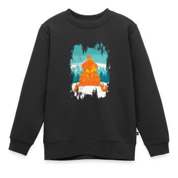 Schneemobil Motorschlitten Winter Motorsport - Kinder Premium Organic Sweatshirt - Schwarz - Vorne - AI Model Kid Female (0cm)