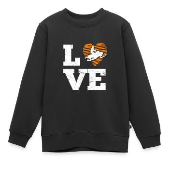 Motorschlitten Love Schneemobil Snowmobil - Kinder Premium Organic Sweatshirt - Schwarz - Vorne - AI Model Kid Female (0cm)