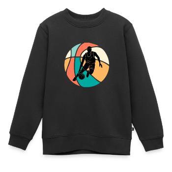 Basketball Basketball - Kinder Premium Organic Sweatshirt - Schwarz - Vorne - AI Model Kid Female (0cm)