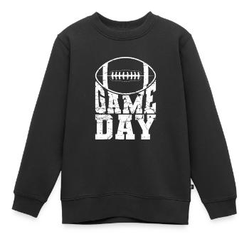 Football Game Day American Football - Kinder Premium Organic Sweatshirt - Schwarz - Vorne - AI Model Kid Female (0cm)