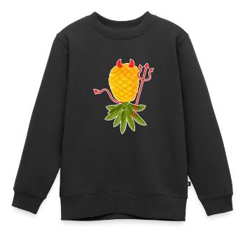 Satan Ananas Teufel - Kinder Premium Organic Sweatshirt - Schwarz - Vorne - AI Model Kid Female (0cm)