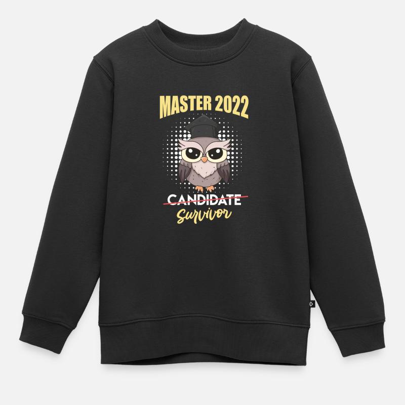 Master Abschluss 2022 Master Überlebender - Kinder Premium Organic Sweatshirt - Schwarz