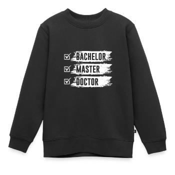 Docteur Doctorat Thèse de doctorat Docteur - Sweat Premium enfant bio - noir - Devant - AI Model Kid Female (0cm)