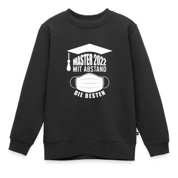 Master Pandemie Master Abschluss 2022 - Kinder Premium Organic Sweatshirt - Schwarz - Vorne - AI Model Kid Female (0cm)