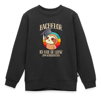Bachelor 2022 Lizenz zum Klugscheißen Bachelor - Kinder Premium Organic Sweatshirt - Schwarz - Vorne - AI Model Kid Female (0cm)