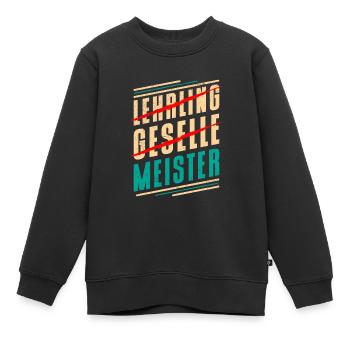 Nach Lehrling und Geselle Meister bestanden - Kinder Premium Organic Sweatshirt - Schwarz - Vorne - AI Model Kid Female (0cm)