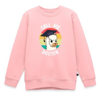 Appelez-moi Docteur Dissertation Doctorat Disputation - Sweat Premium enfant bio - rose - Devant - AI Model Kid Female (0cm)