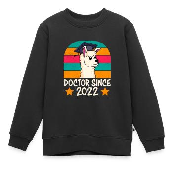 Docteur depuis 2022 Thèse de doctorat Doctorat - Sweat Premium enfant bio - noir - Devant - AI Model Kid Female (0cm)