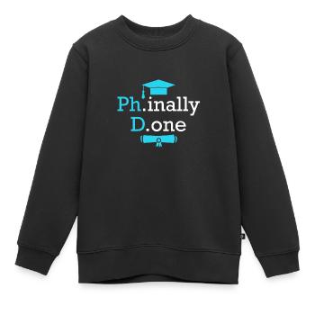 Phinally Done Doctor 2022 Doctorat Doctorat - Sweat Premium enfant bio - noir - Devant - AI Model Kid Female (0cm)