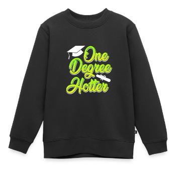 Un degré plus chaud Master Bachelor 2022 - Sweat Premium enfant bio - noir - Devant - AI Model Kid Female (0cm)