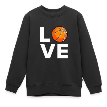 Basketball Liebe Basketballer - Kinder Premium Organic Sweatshirt - Schwarz - Vorne - AI Model Kid Female (0cm)