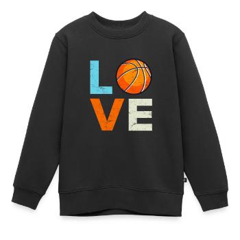 Basketball Liebe Basketballer - Kinder Premium Organic Sweatshirt - Schwarz - Vorne - AI Model Kid Female (0cm)