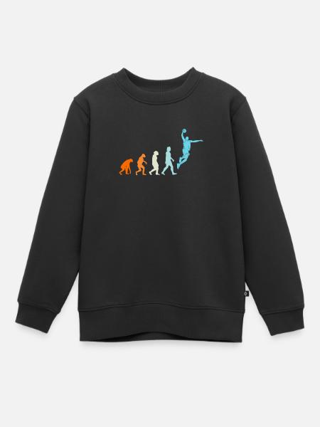 Basketball Evolution Basketballer - Kinder Premium Organic Sweatshirt - Schwarz