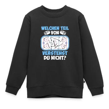 Eishockey Taktik Eishockeyspieler Eishockey - Kinder Premium Organic Sweatshirt - Schwarz - Vorne - AI Model Kid Female (0cm)