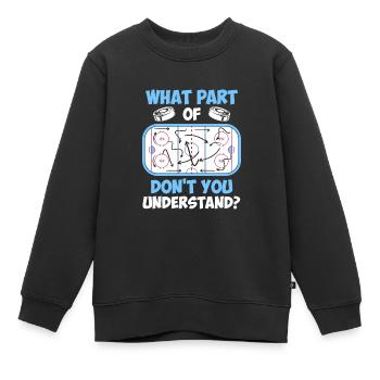 Eishockey Taktik Eishockeyspieler Eishockey - Kinder Premium Organic Sweatshirt - Schwarz - Vorne - AI Model Kid Female (0cm)