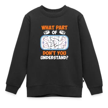 Eishockey Taktik Eishockeyspieler Eishockey - Kinder Premium Organic Sweatshirt - Schwarz - Vorne - AI Model Kid Female (0cm)