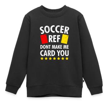 Fußballschiedsrichter Fußball Schiri - Kinder Premium Organic Sweatshirt - Schwarz - Vorne - AI Model Kid Female (0cm)