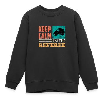 Je suis l’arbitre - Sweat Premium enfant bio - noir - Devant - AI Model Kid Female (0cm)
