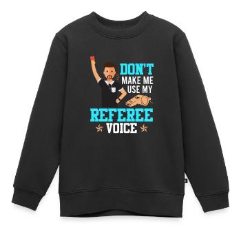 Schiedsrichter - Kinder Premium Organic Sweatshirt - Schwarz - Vorne - AI Model Kid Female (0cm)