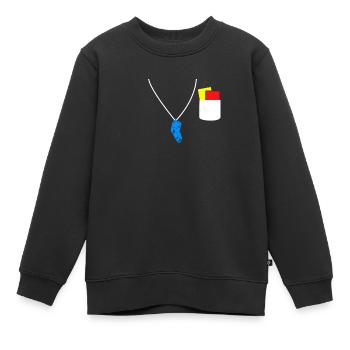 L’arbitre siffle un carton jaune carton rouge - Sweat Premium enfant bio - noir - Devant - AI Model Kid Female (0cm)