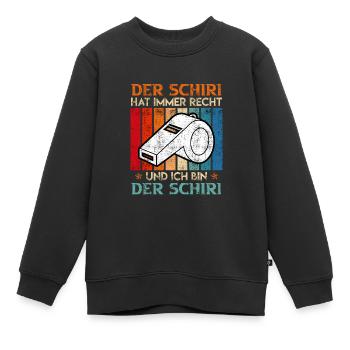 Der Schiri hat immer Recht und ich bin der - Kinder Premium Organic Sweatshirt - Schwarz - Vorne - AI Model Kid Female (0cm)
