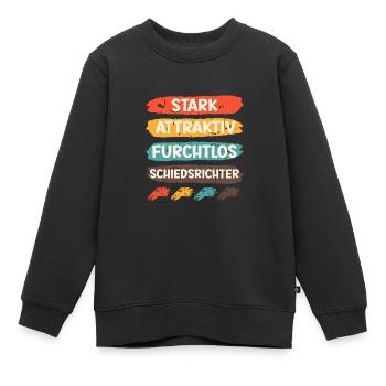 Stark Attraktiv Furchtlos Schiedsrichter - Kinder Premium Organic Sweatshirt - Schwarz - Vorne - AI Model Kid Female (0cm)