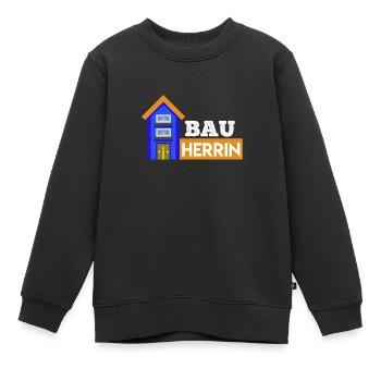 Bauherrin Eigenheim Hausbauer - Kinder Premium Organic Sweatshirt - Schwarz - Vorne - AI Model Kid Female (0cm)