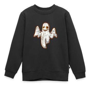 Geisterstunde Geist Halloween - Kinder Premium Organic Sweatshirt - Schwarz - Vorne - AI Model Kid Female (0cm)