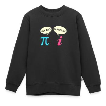 Math Saying Complex Number Pie get real - Kids Premium Organic Sweatshirt - black - Front - AI Model Kid Female (0cm)