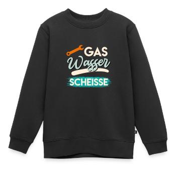 Gas Wasser Scheiße - Kinder Premium Organic Sweatshirt - Schwarz - Vorne - AI Model Kid Female (0cm)